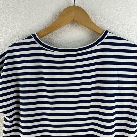 J’Ilverwear navy and white stripe cap sleeve side tie shirt size PM - Picture 4 of 9